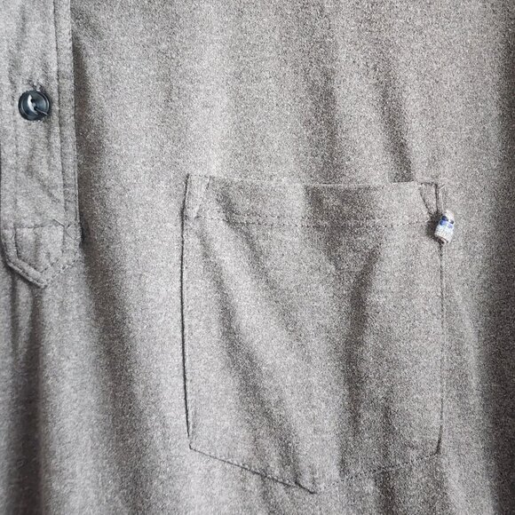 Marine Layer Polo Shirt Mens Large Gray Weekend Sport Performance Stretch Pocket - Picture 2 of 6